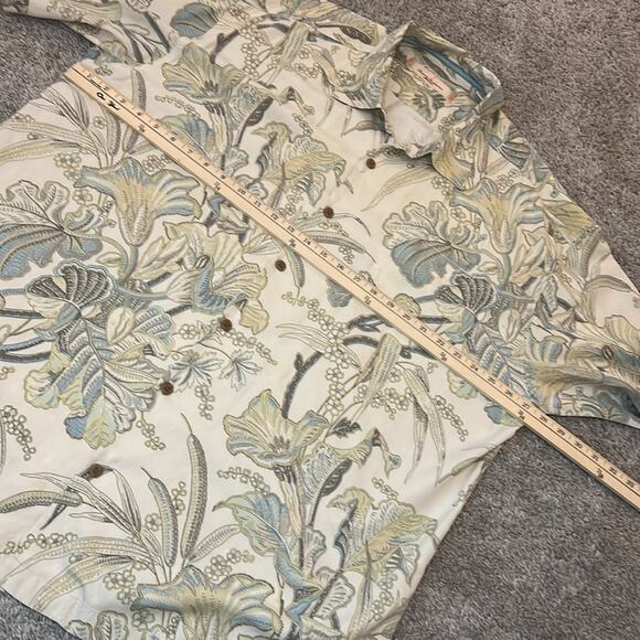 Tommy Bahama 100% Silk‎ Camp Shirt Vacation Hawaiian Print size XXL - Picture 15 of 16